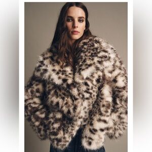 ZARA BLOGGERS FAV FAUX FUR ANIMAL PRINT COAT